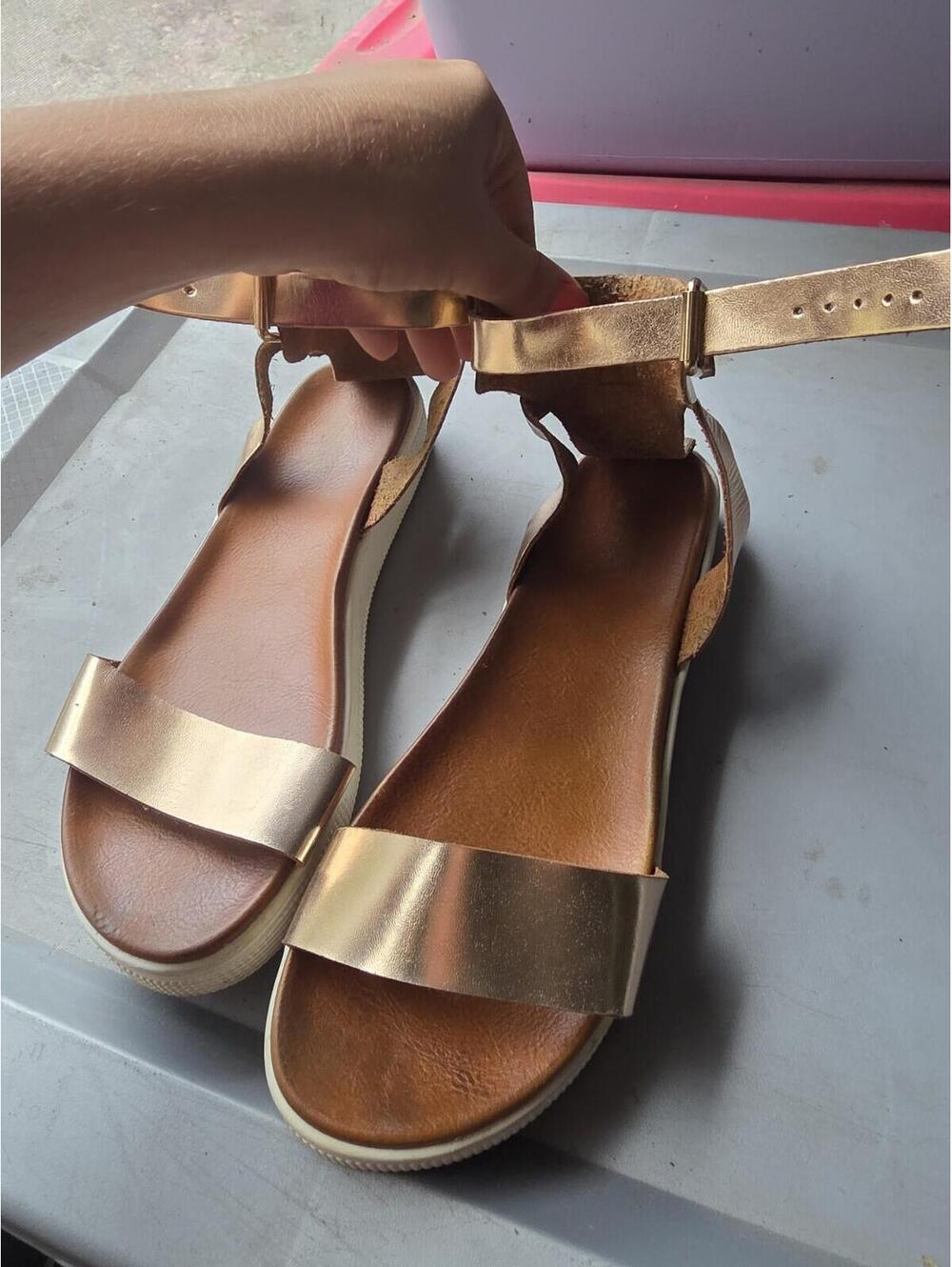 MIA Ellen Rose Gold Round Toe Sandal 8M